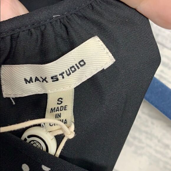 Max Studio Cold Shoulder Polka Dot Dress, Size S - Picture 5 of 5